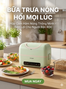 Hộp Cơm Hâm Nóng Magic A-003 1.2L 250W – Hộp Cơm Tiện Lợi Cho Gia Đình